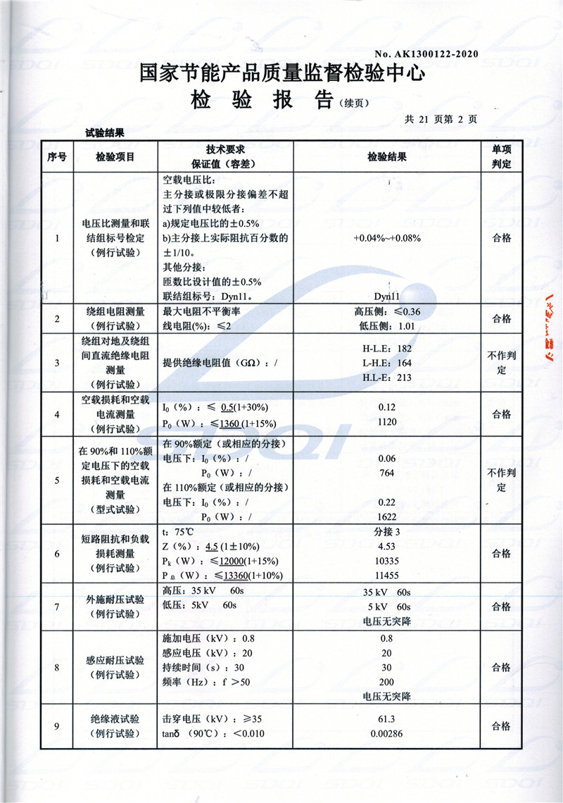 高低压试验报告-S11-1250全州全州全州油浸式变压器-2.jpg